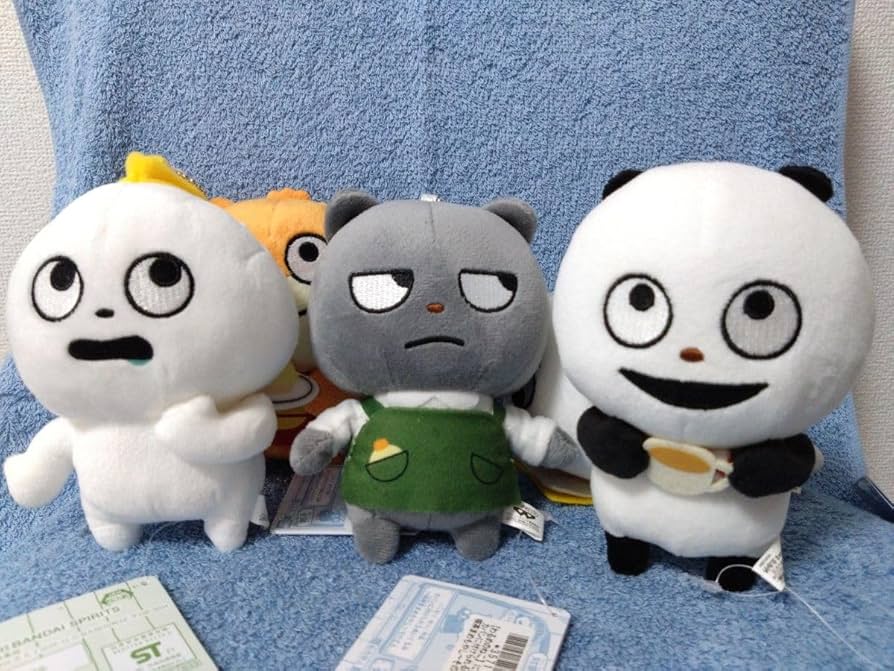 【にしむらゆうじ】ぬいぐるみセット　こねずみ　ごきげんパンダ　わるめのネコ Amazon.co.jp: こねずみ わるめのねこ ごきげんパンダ こびと